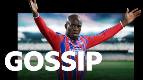 BBC Gossip graphic featuring Jean-Philippe Mateta of Crystal Palace