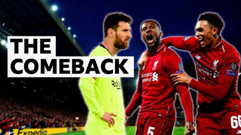 Lionel Messi, Georginio Wijnaldum, Trent Alexander-Arnold during Champions League Semi-Final