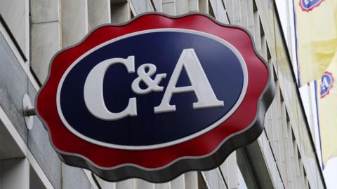 C&A logo outside a store in Germany