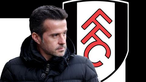 Marco Silva and the Fulham club crest