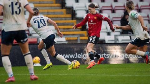 Manchester United's England international Jess Park in action against West Ham