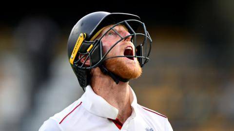 England captain Ben Stokes looks dejected after being dismissed on day four of the second Ashes Test in Brisbane