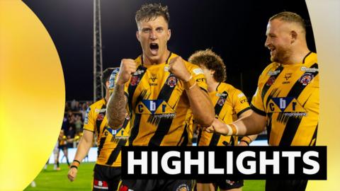 Castleford celebrate against Wakefield