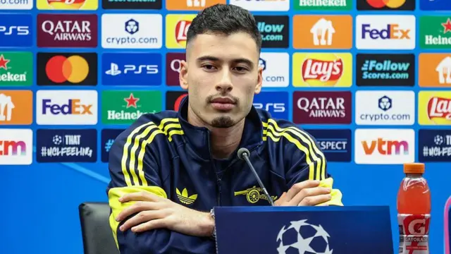 Gabriel Martinelli in his news conference