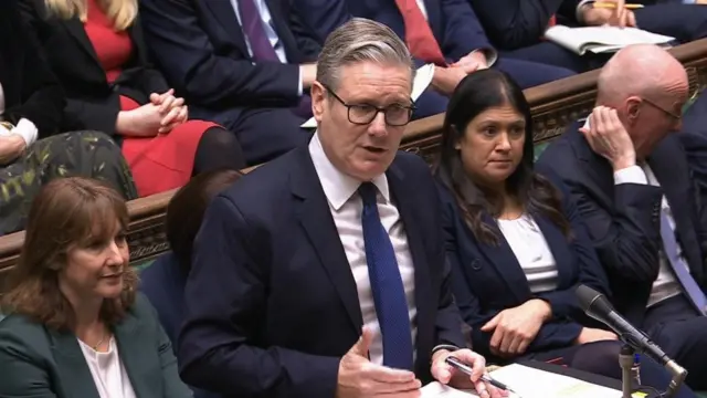 Keir Starmer during Prime Minister's Questions