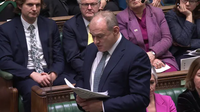 Ed Davey speaks during Prime Minister's Quesitons