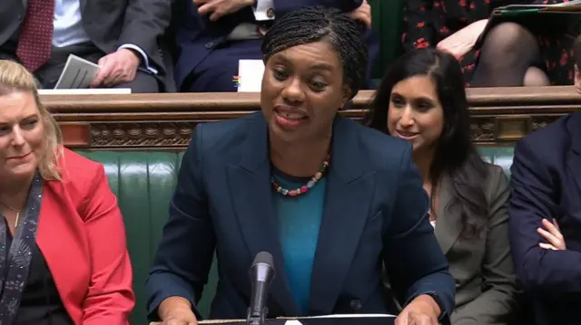 Kemi Badenoch speaks during Prime Minister's Questions