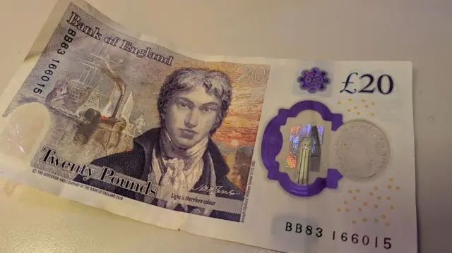 A £20 banknote