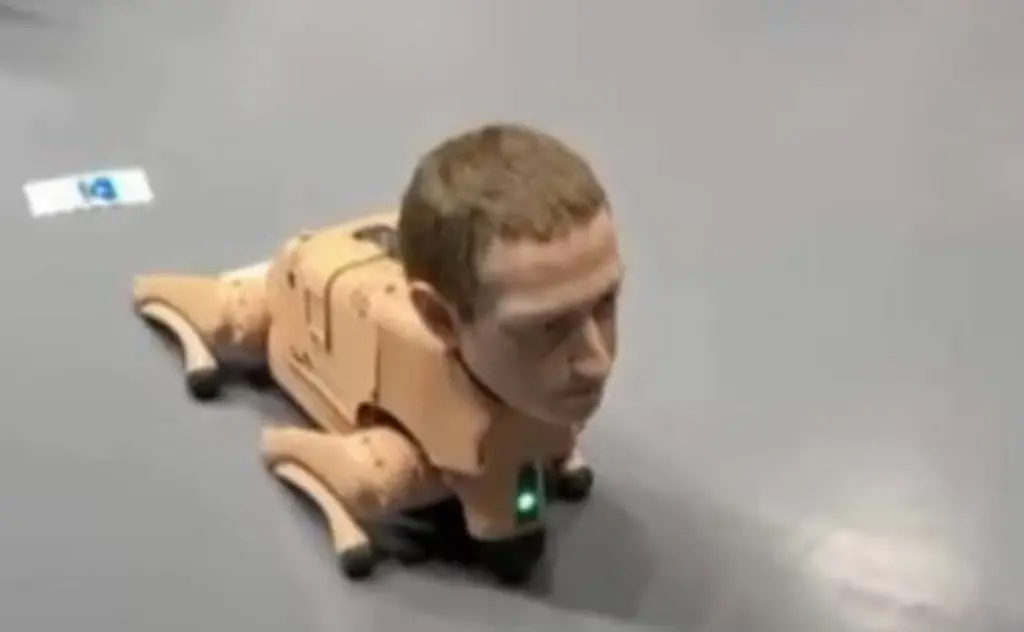 Robô com rosto de Mark Zuckerberg