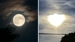 선명한 달 사진과 흐릿한 달 사진