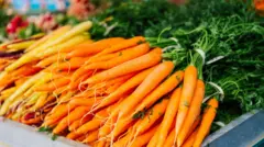Picture of carrots ontop table