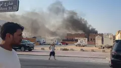 ከጥቃቱ በኋላ የሚታይ ጭስ