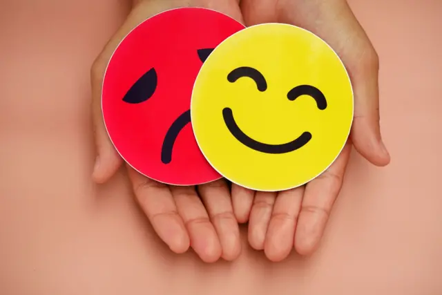 සතුට සහ දුක පෙන්වන සමයිලීස් දෙකක්