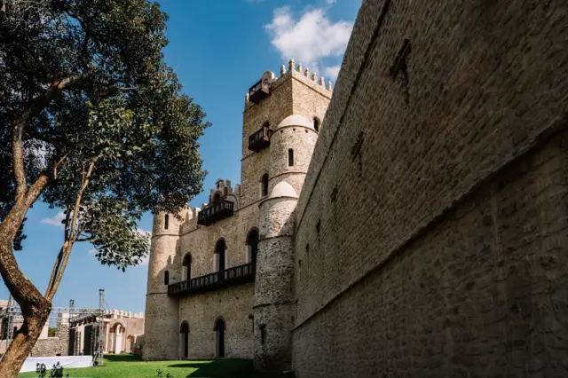 የእድሳት ሥራው ተጠናቅቆ የተመረቀው የፋሲል ግንብ ከፊል ገጽታ