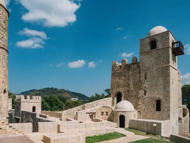 የእድሳት ሥራው ተጠናቅቆ የተመረቀው የፋሲል ግንብ ከፊል ገጽታ