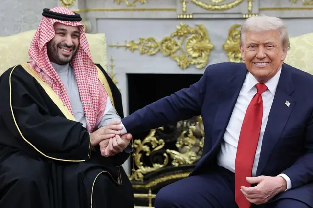 الرئيس الأمريكي دونالد ترامب مع ولي العهد السعودي محمد بن سلمان في البيت الأبيض