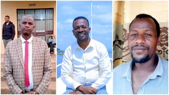 በማርበርግ ቫይረስ ተይዘው ሕይወታቸው ያለፈው ሶስት የጂንካ ቃለ ሕይወት ቤተ ክርስቲያን መሪዎች መምህር እቃሌ ጋልኮ (ግራ)፣ ፍሬሁን ፈቃዱ (መሃል) እና መምህር ጳውሎስ ማቲዮስ (ቀኝ)