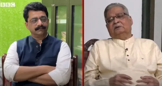 बीबीसी मराठीचे संपादक अभिजित कांबळे आणि आ. ह. साळुंखे