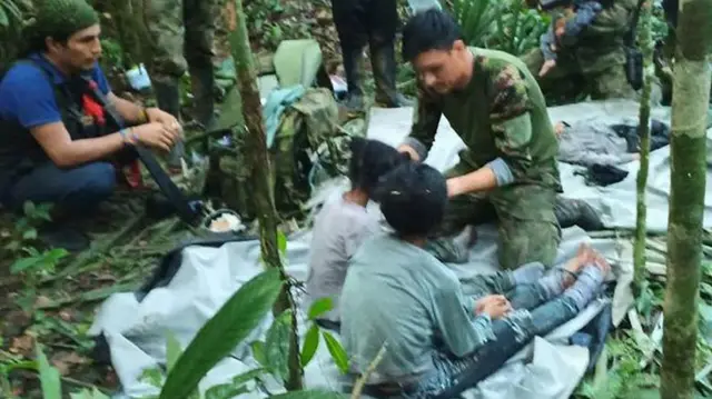 چهار کودک، ۴۰ روز پس از یک سانحه هوایی در جنگل آمازون کلمبیا زنده پیدا شدند