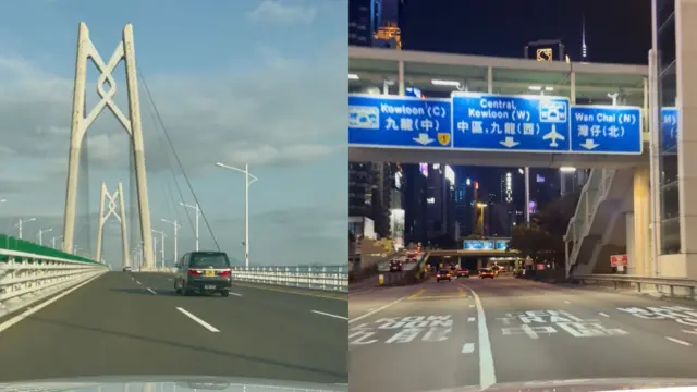 大陆车为左軚车,靠右行驶,跟香港的“右驾左行”完全相反。