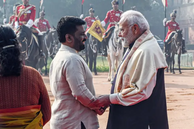 Narendra Modi and Anura Kumara Dissanayake