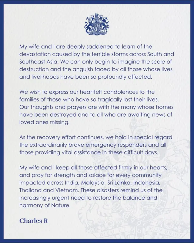 Announcement by the king III Charles