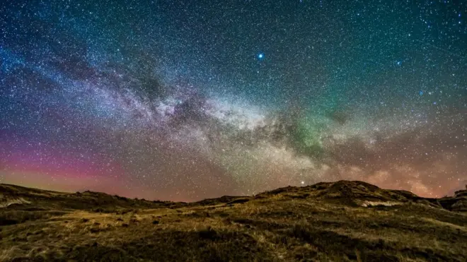 The Summer Triangle over Alberta, Canada