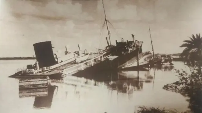 ऑपरेशन जॅकपॉटच्या वेळेस पाकिस्तानाचं बुडवण्यात आलेलं जहाज