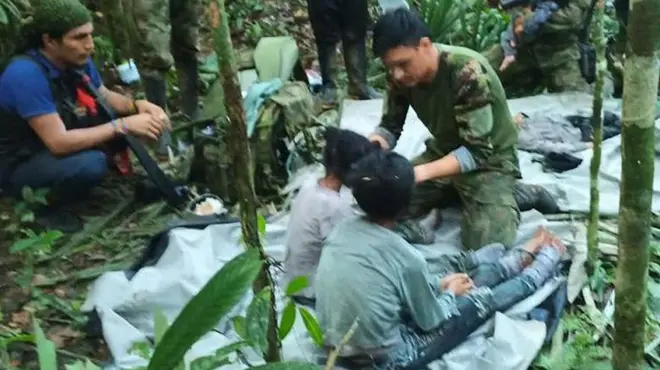 چهار کودک، ۴۰ روز پس از یک سانحه هوایی در جنگل آمازون کلمبیا زنده پیدا شدند