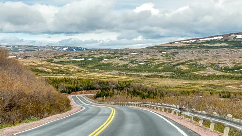 The Trans Labrador Highway near L'Anse-au-Loup with of snow on the ground (Credit: Alamy)