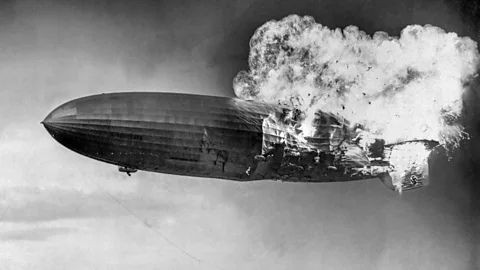 Rare footage of the Nazi Hindenburg airship crash