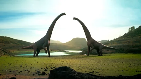 Two Lusotitan dinosaurs