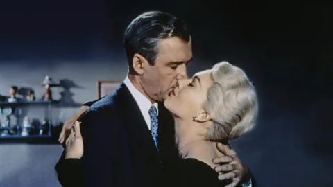 Alamy Vertigo – starring Jimmy Stewart and Kim Novak – stands out as Hitchcock’s most mercilessly bleak work (Credit: Alamy)