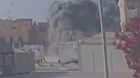 CCTV captures moment of strike on Hamas leaders in Doha