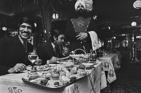 Hulton Archive/Getty Images The Veeraswamy Indian restaurant in Victory House on Regent Street, London, UK, 31st May 1973. 