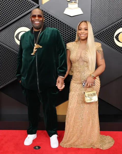 Getty Images Killer Mike and Shana Render attend the 68th GRAMMY Awards 