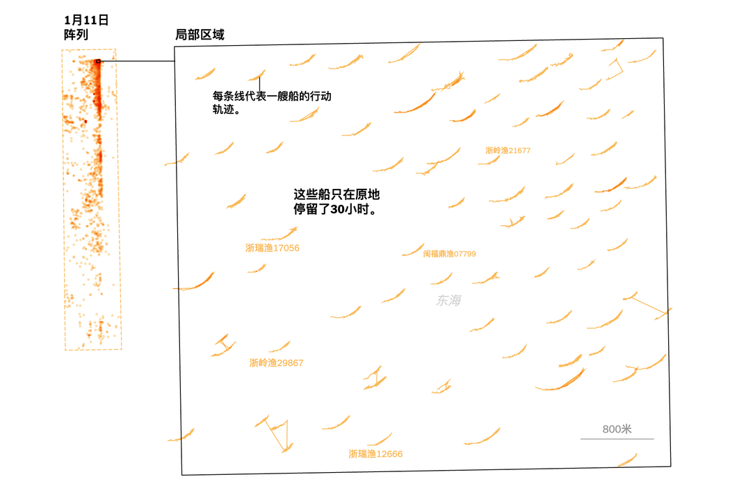 註:船舶航線是根據當地時間2026年1月10日晚上10時開始的30小時內的位置數據估算得出的。