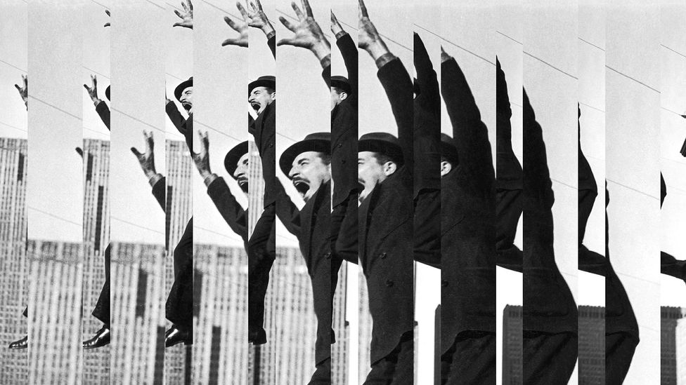 Split image of man shouting with arms raised (Credit: Taufenbach Pourtout)